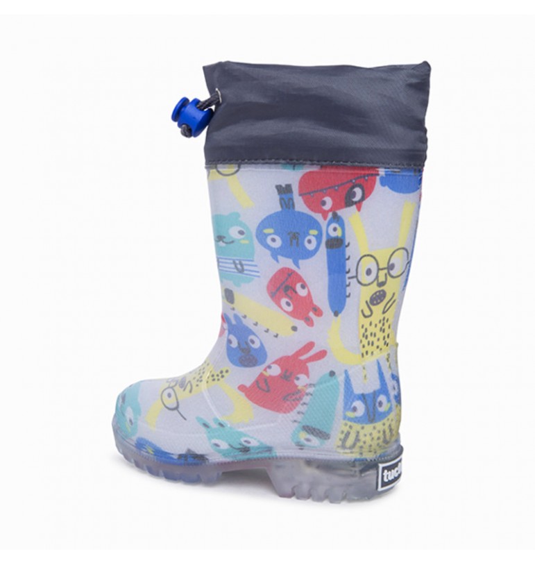 BOTAS DE AGUA LUZ-GRIS-AMARILLO